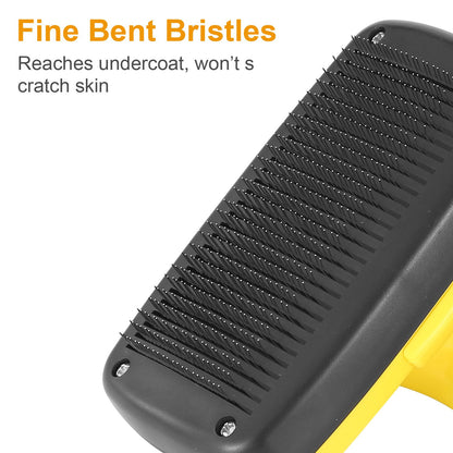 Close-up of fine bent stainless steel bristles on black pad