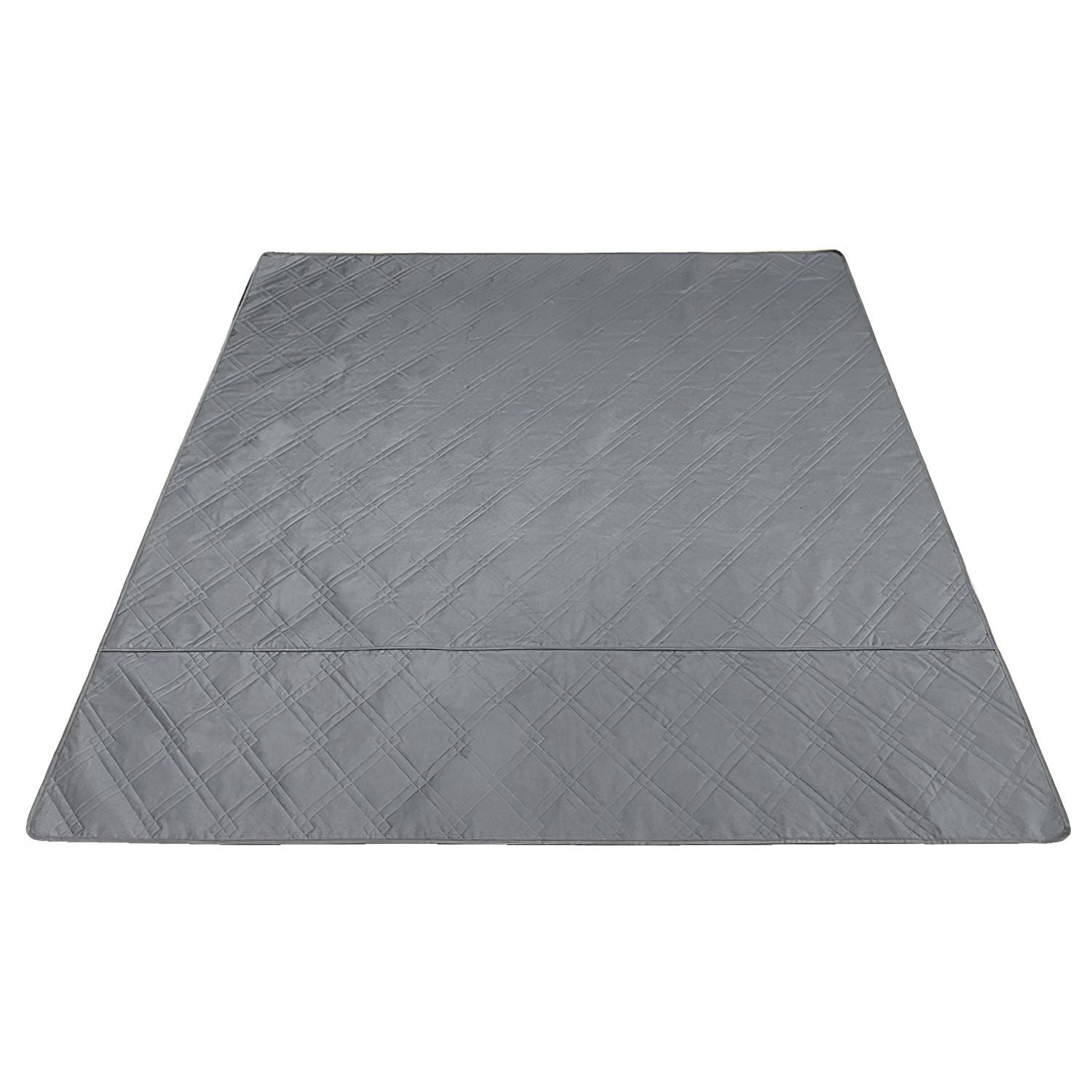 Top-down view of grey quilted 72x72 inch reusable dog pee pad