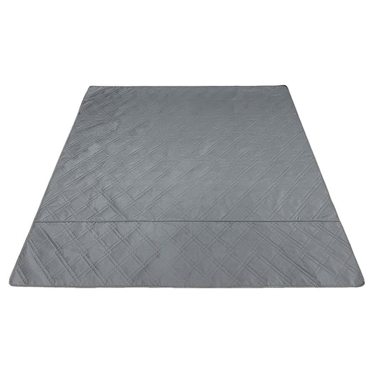 Top-down view of grey quilted 72x72 inch reusable dog pee pad