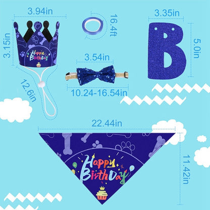 Dimension diagram showing bandana 22.44x11.42 in crown size and adjustable bow tie strap range