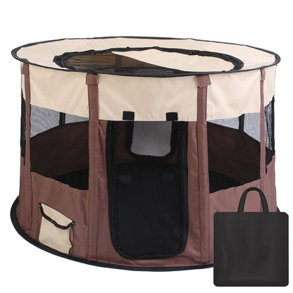 Playpen studio image with inset carry bag showing portability and storage option
