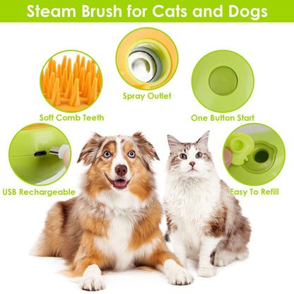 Collage of brush features: soft teeth, spray outlet, one-button start, USB port, and refill hole