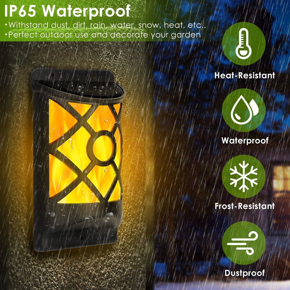 Waterproof outdoor wall lantern with IP65 rating, featuring a stylish design that is heat, frost, and dust-resistant, ideal for garden decoration in various weather conditions.