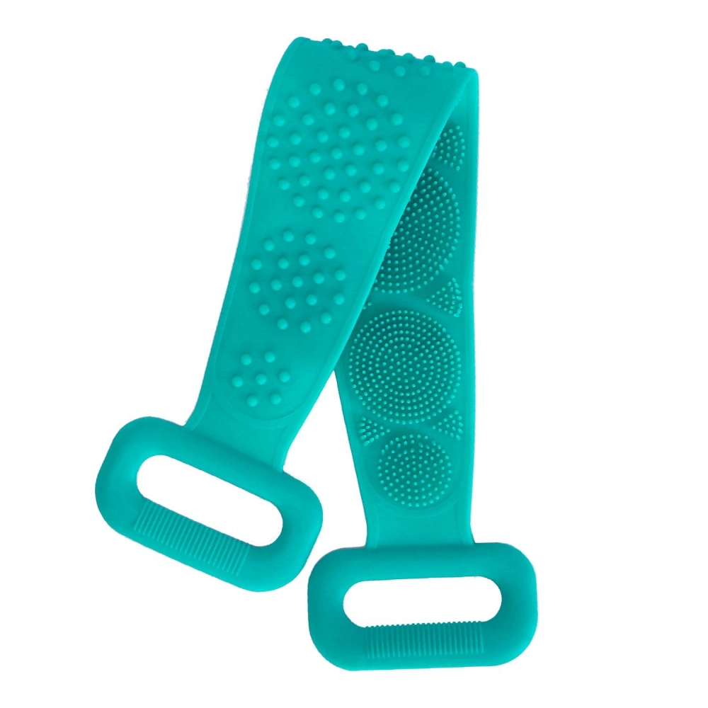 Turquoise silicone resistance bands with textured grips for enhanced comfort and grip during workouts. Ideal for strength training, rehabilitation, and fitness routines.