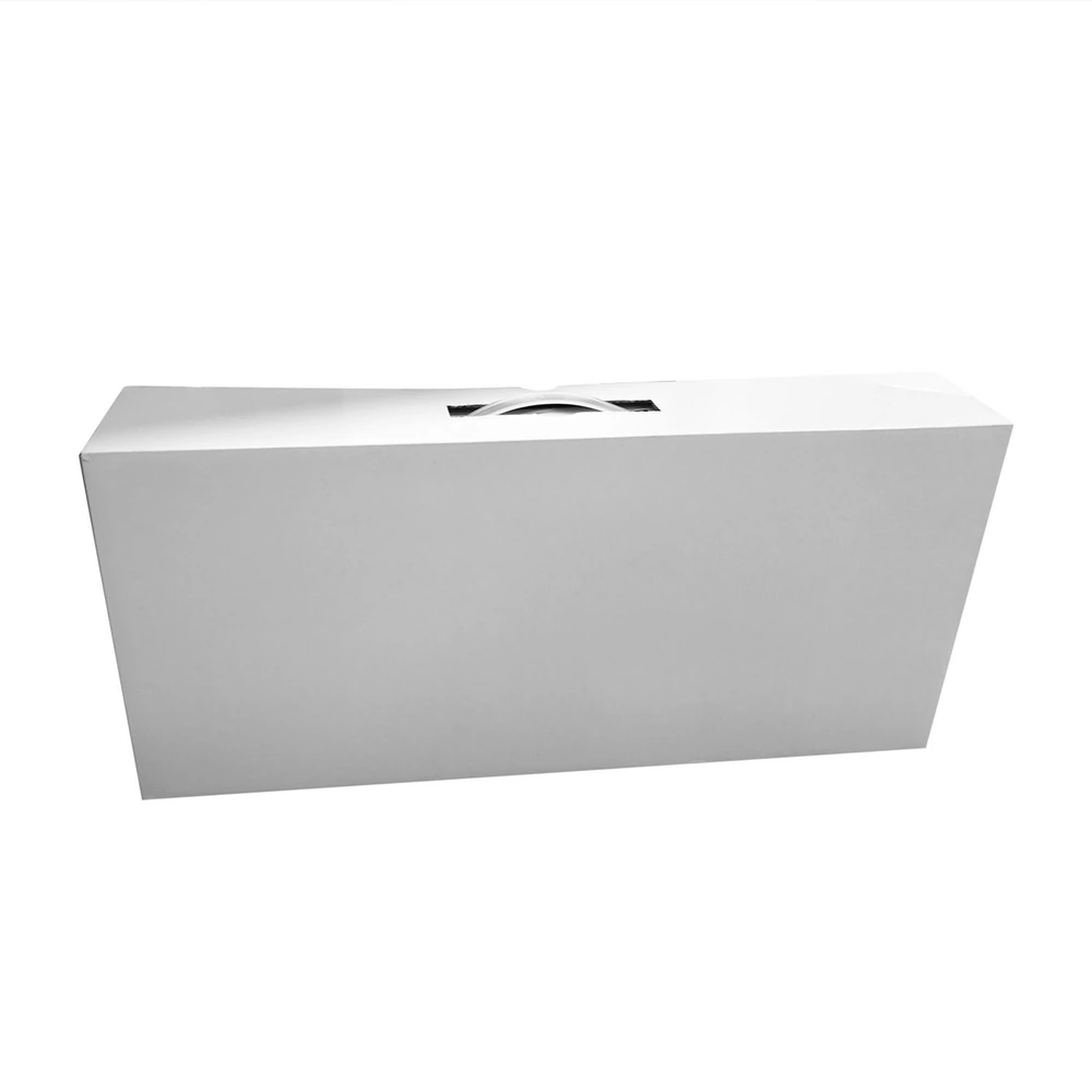Large white gift box with a handle, ideal for presents and special occasions, set against a white background.
