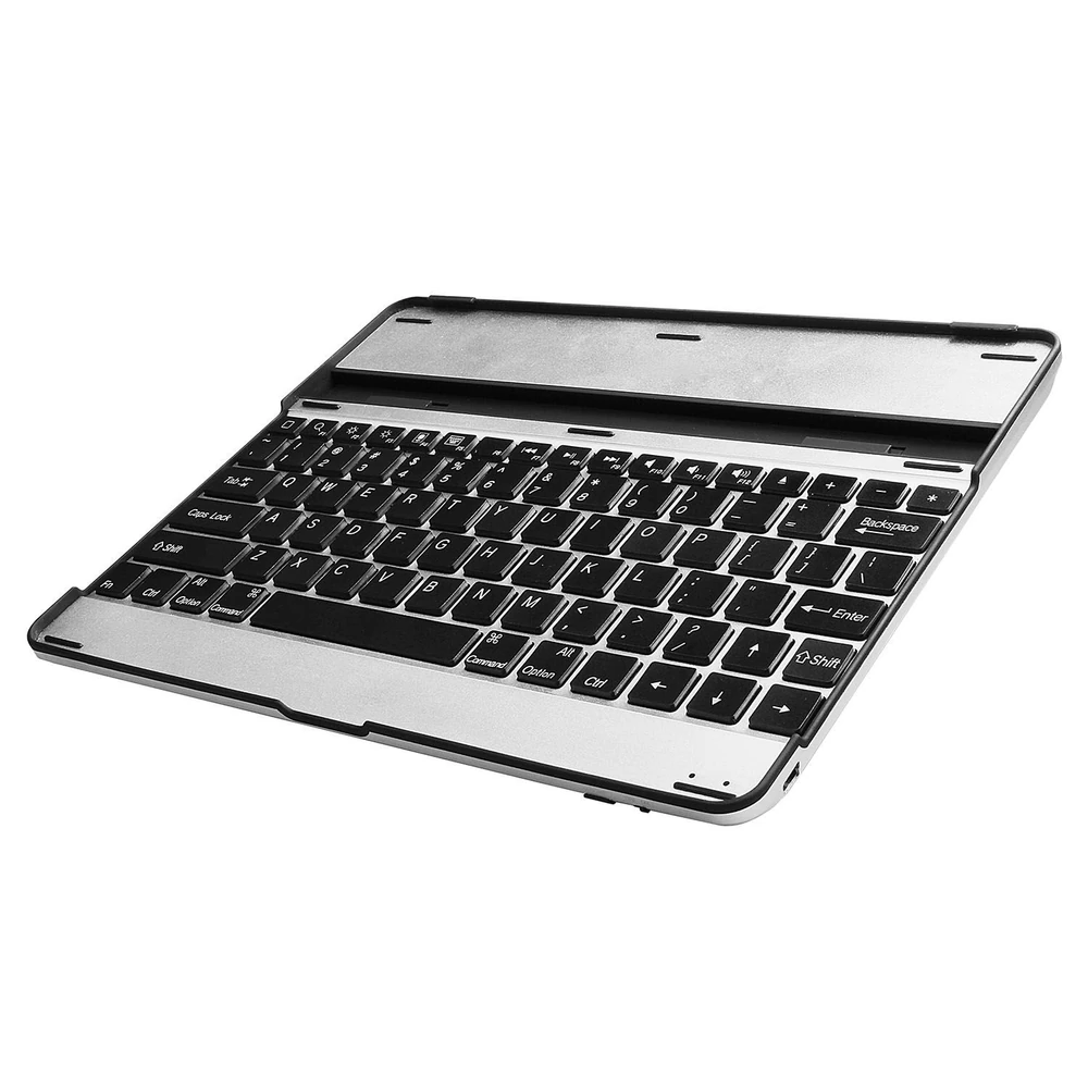 Wireless Bluetooth keyboard with sleek design and backlit keys, ideal for tablets or mobile devices.