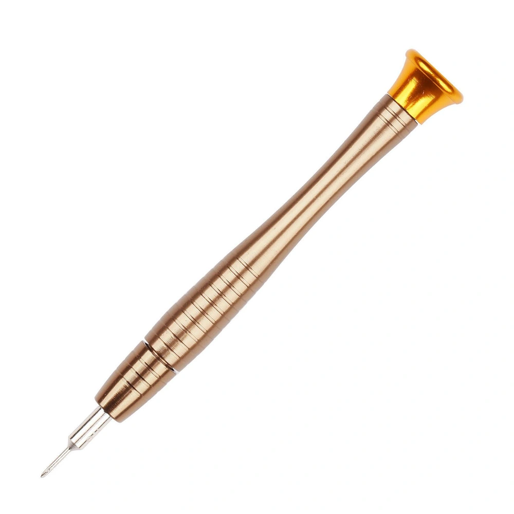 Metallic gold and silver precision tool for nail art application, featuring a tapered handle and a fine tip for detailed designs.