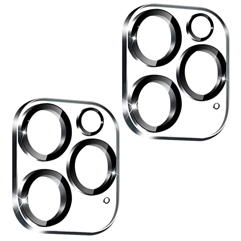 Premium camera lens protector case for smartphones, featuring a sleek chrome design to prevent scratches and damage while enhancing the camera's appearance.