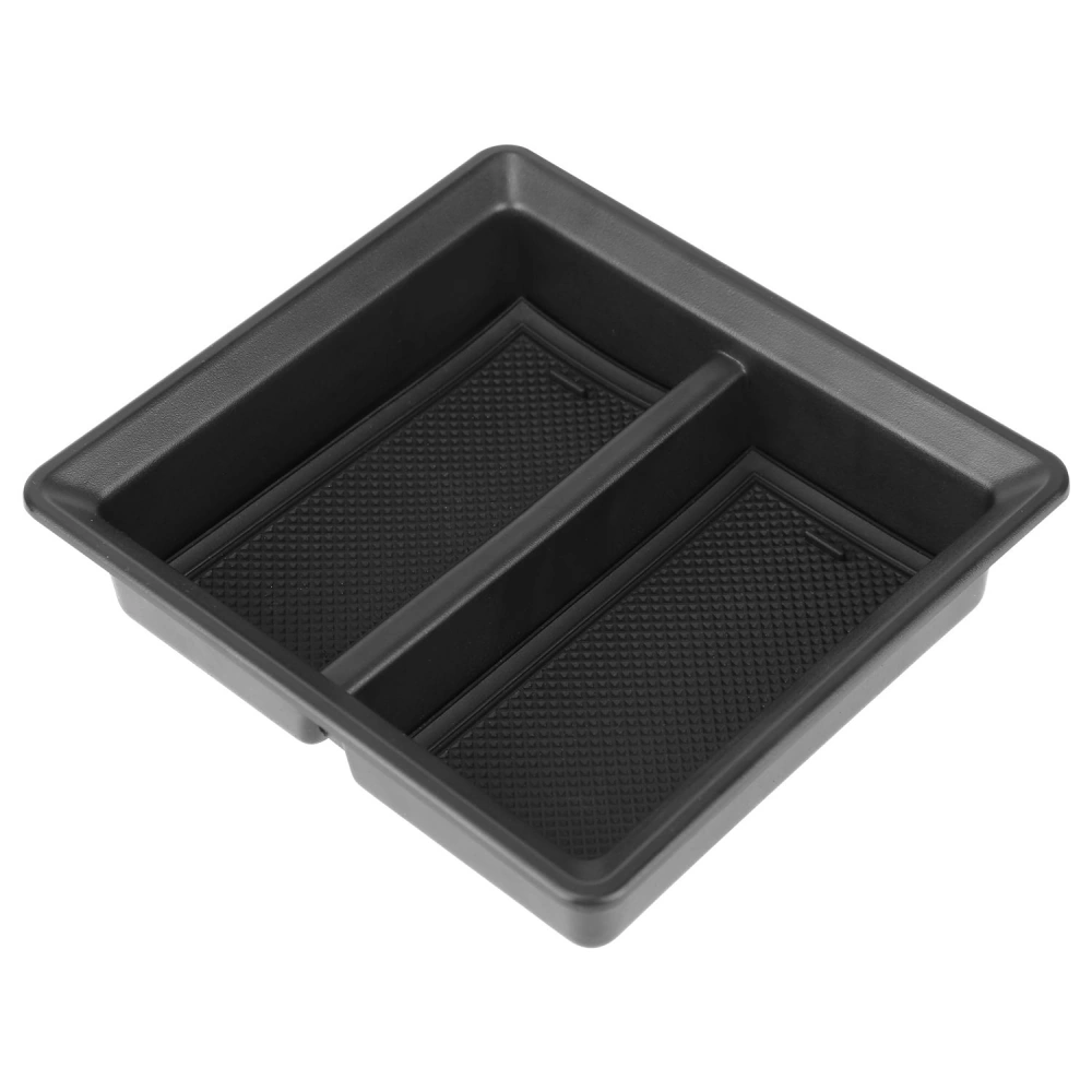 Durable black paint tray with two compartments for easy paint separation and application.
