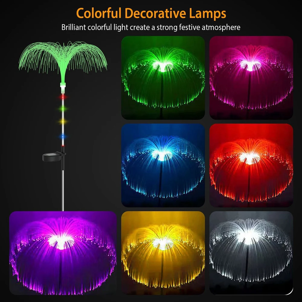 Colorful decorative lamps featuring vibrant lighting effects in green, blue, red, purple, yellow, and white, designed to create a festive atmosphere.