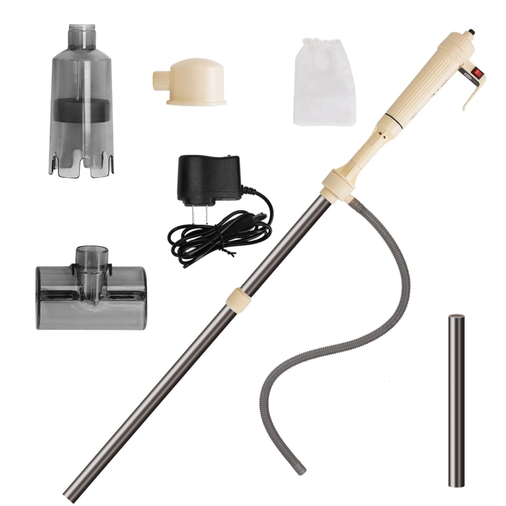Cordless electric vacuum pump kit including a pump, various adapters, charger, and carrying bag, designed for efficient suction and easy use.