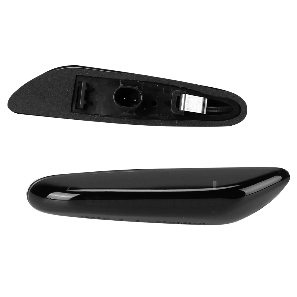 Black ergonomic mouse with sleek design and detachable base, showcasing the interior connector and assembly details.