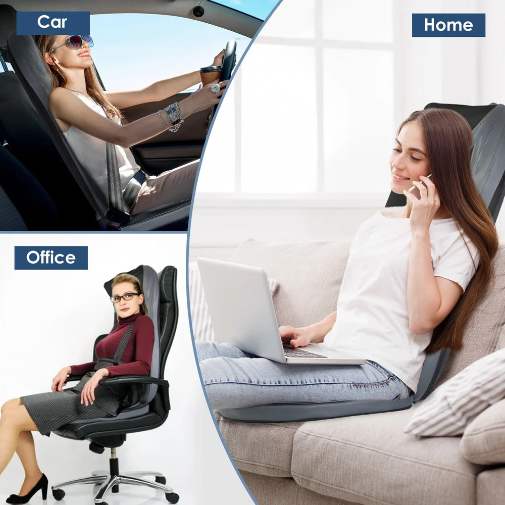 Multi-purpose ergonomic support cushion for car, office, and home, designed to improve posture and comfort during use.